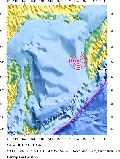 Magnitude 7.3 SEA OF OKHOTSK