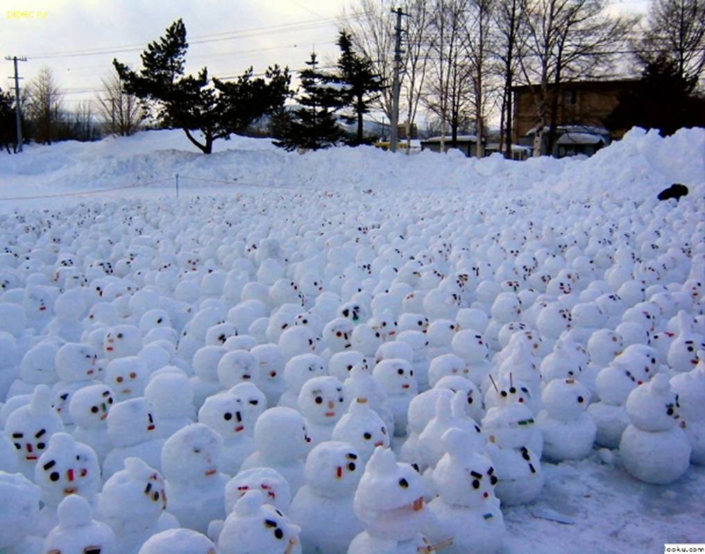 Snowman protest