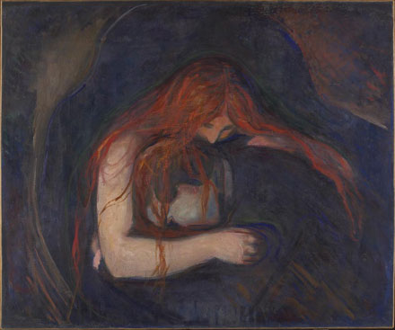 Click to enlarge 'Vampire' by Munch