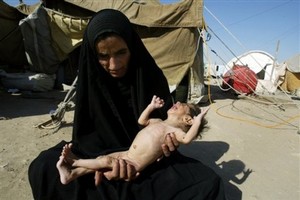 Iraqi woman and child