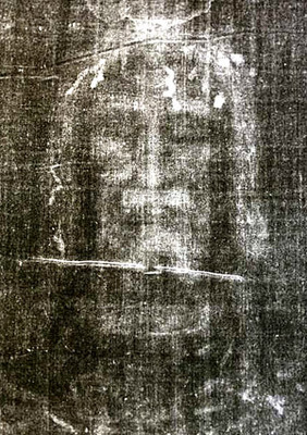 life-sized illuminated photograph of the SHROUD OF TURIN, believed ...