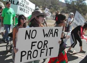 Click to enlarge Blackwater protesters