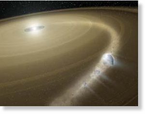 comet being torn to shreds around a dead star