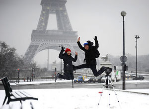 Click to enlarge Eiffel Tower Snow