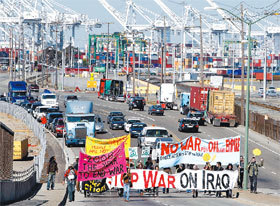 port workers protest