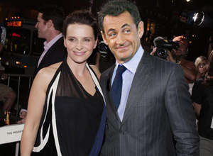 Juliette Binoche with Sarkozy