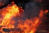 burning wheat fields