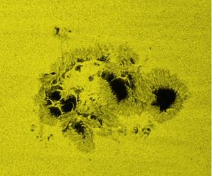 Click to enlarge sunspots livingston-penn-chesire