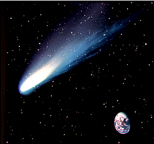 meteorites in space. meteors is blocked