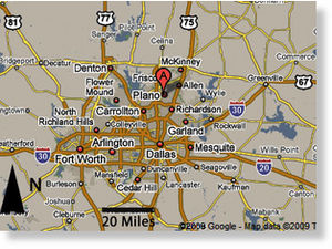 Click to enlarge Texas area map