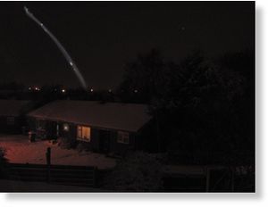 England strange tube of light