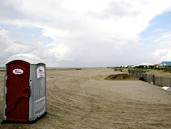 Click to enlarge The usually crowded Grand Isle beach on Memorial Day is empty due to the impact of the oil spill.