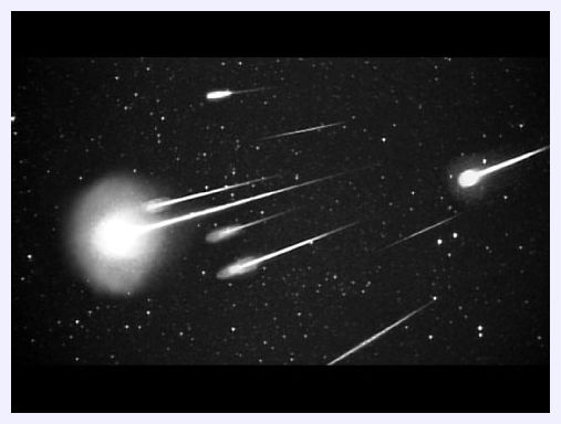 meteorites in space. Draconid meteor shower,