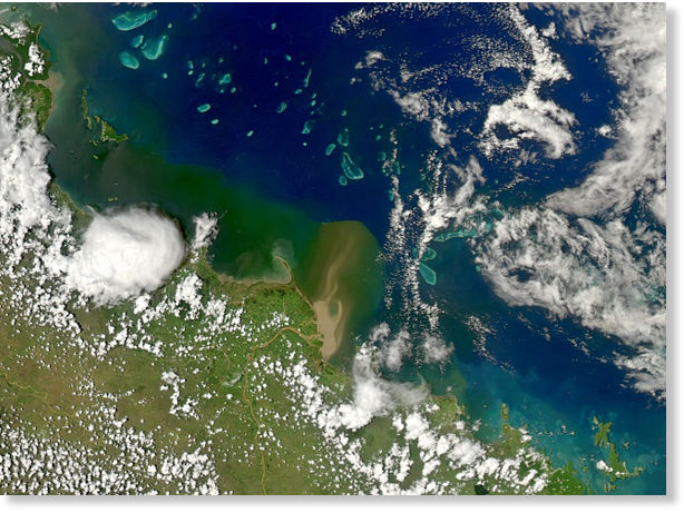 Satellite Pictures Of Queensland Floods. NASA#39;s Aqua satellite captured