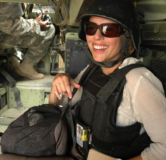 Lara Logan on duty in Iraq