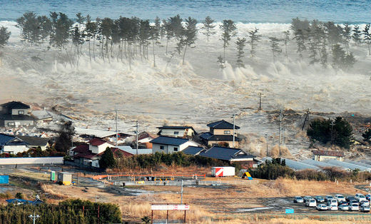 Click to enlarge A massive tsunami sweeps in
