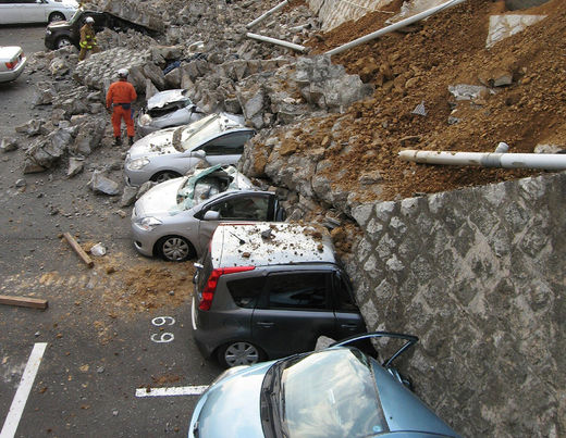 Click to enlarge Vehicles are crushed