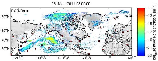 Click to enlarge radiation dispersion map