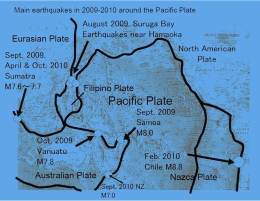 Pacific Plate Quake Map