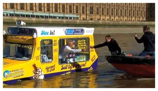 First Amphibious Ice Cream Truck