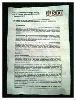 police terrorism occupy