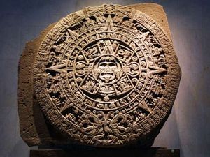 Click to enlarge Mayan stone calendar