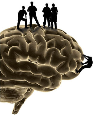 brain w/ people graphic