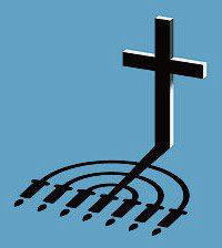 cross/menorah shadow graphic