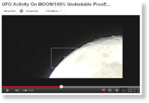 ufo flying around the moon?