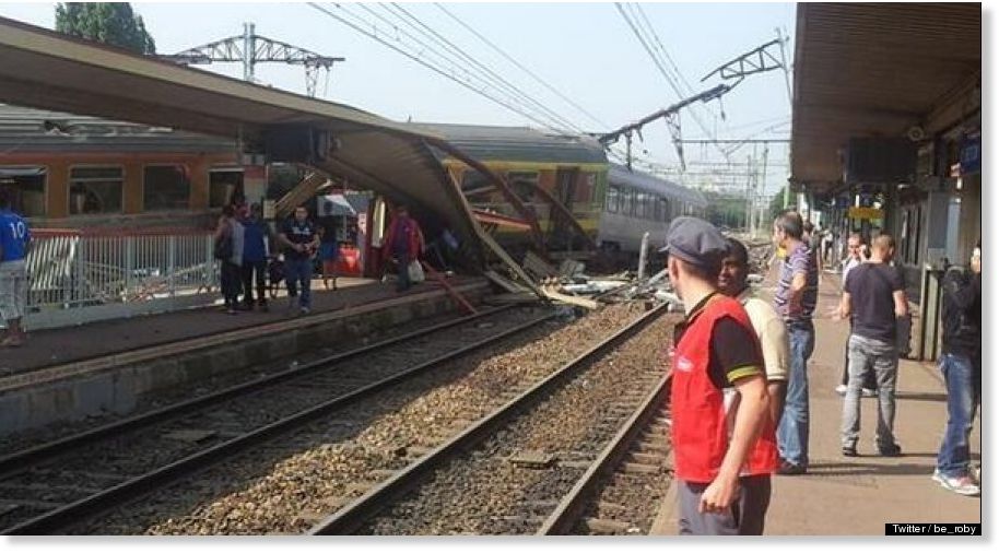 The train crash, Friday 12th July 2013, at Bretigny-sur-Orge, near Paris.