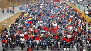 Peace rally by motorcyclists