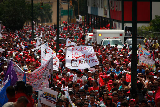 Pro-government student march in Venezuela