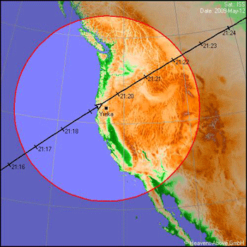 California ufo flight path