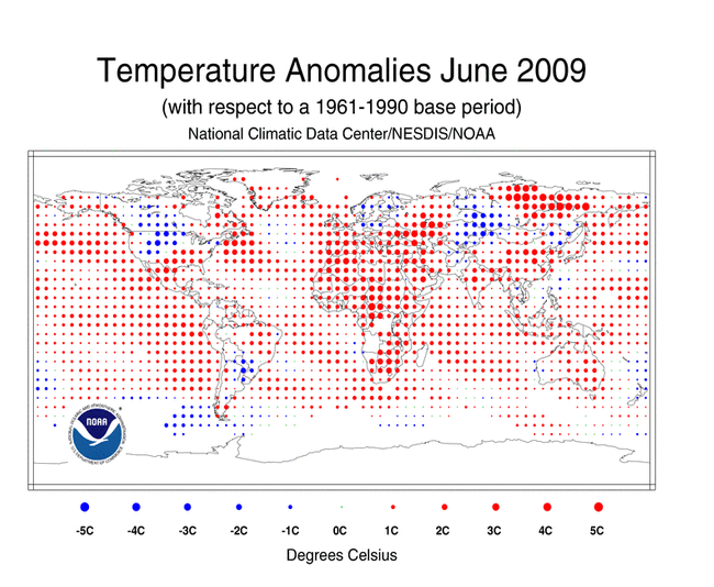Temp Anomalies June 2009