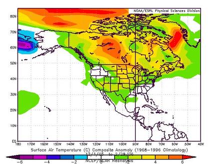 Click to enlarge North America Temp trend