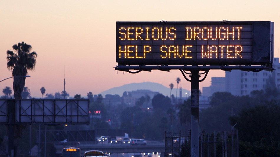 drought sign LA