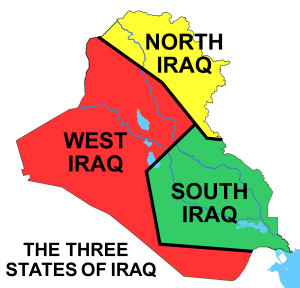 Click to enlarge Three states of Iraq