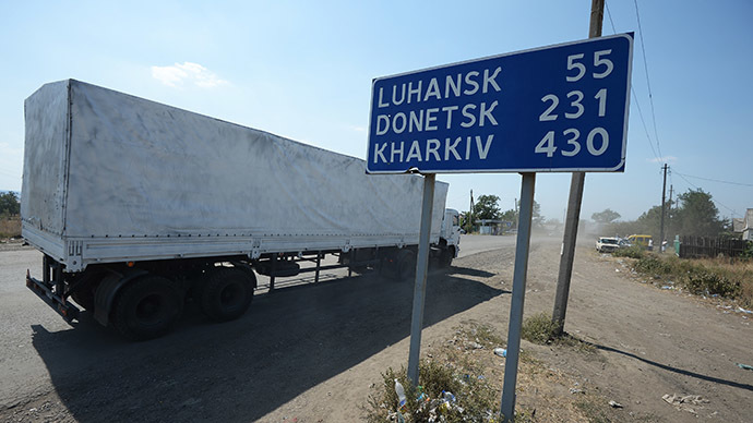 Click to enlarge Russian aid convoy