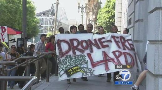 drone protest LA