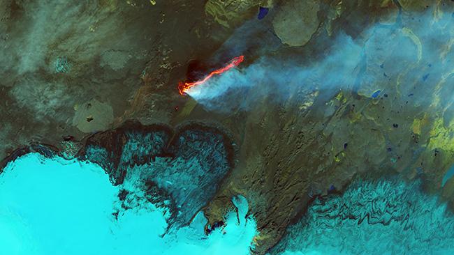 gas emissions Holuhran lava field Bardarbunga volcano