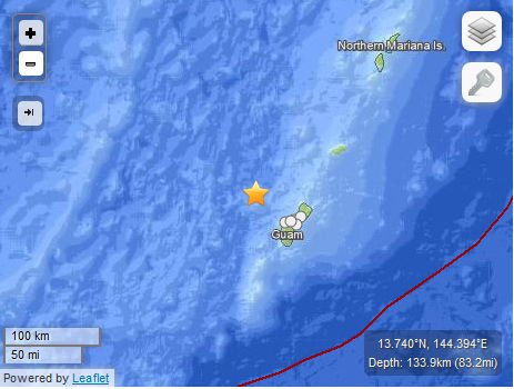 Earthquake 7.1 Guam
