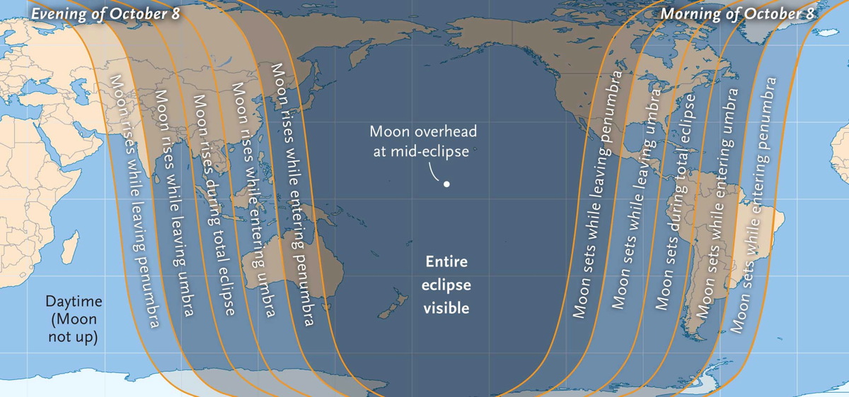Lunar Eclipse Viewing Map