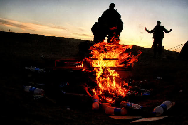 Click to enlarge remains of car bomb