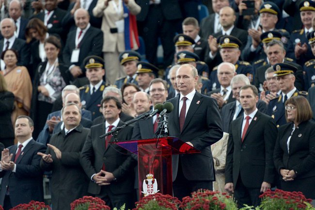 Russian President Vladimir Putin in Belgrade