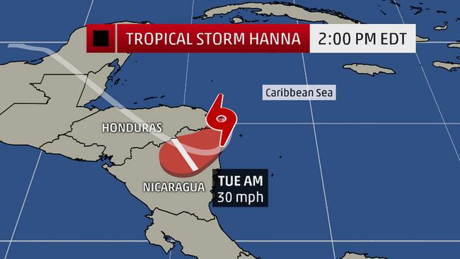 projected path storm hanna