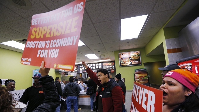 minimum wage protests
