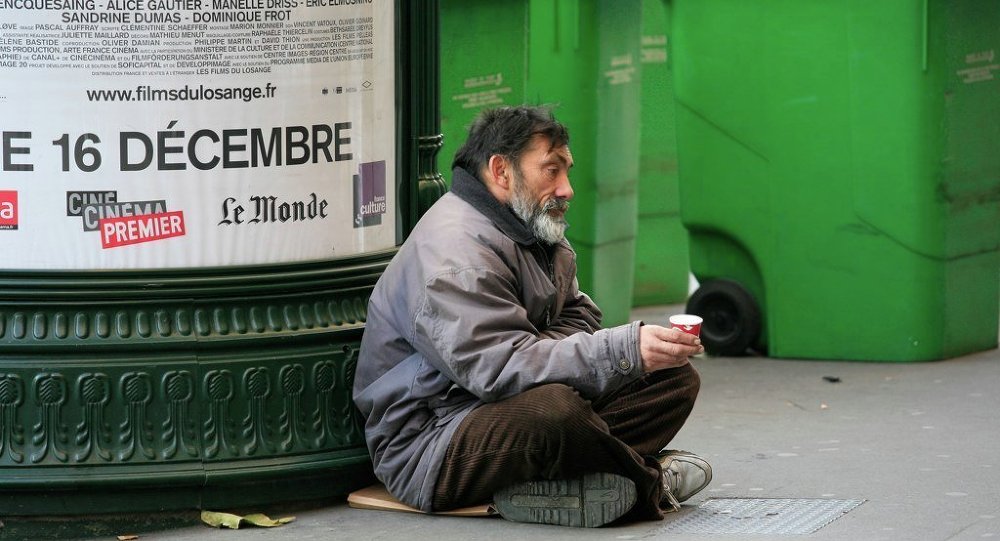Homeless french man