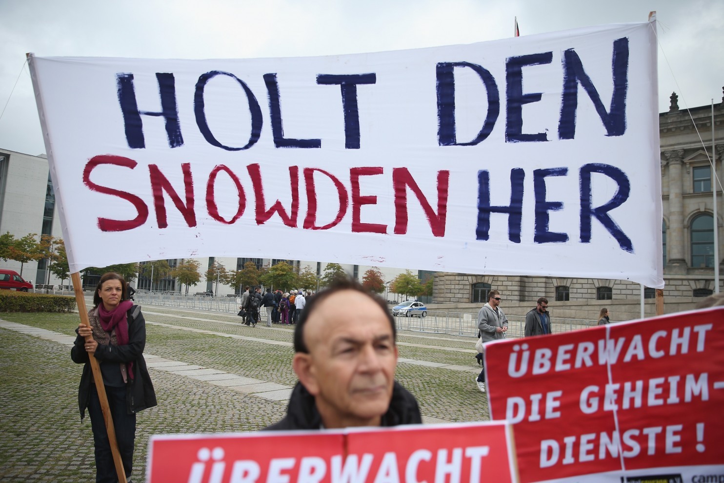 Click to enlarge Activists in Berlin