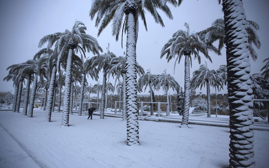 Click to enlarge Snow in Israel