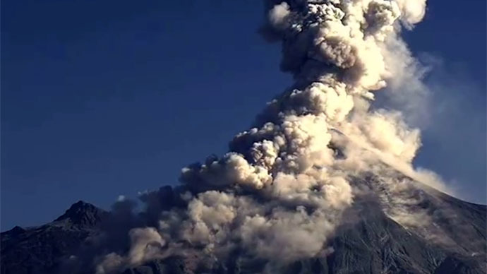 Colima volcano eruption